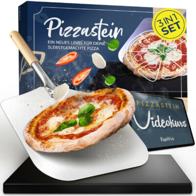 Pizzastein Eckig Set